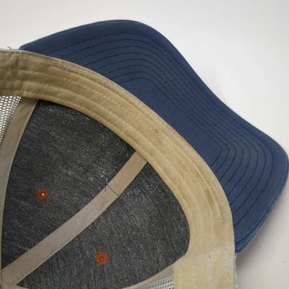You Know Trucker Hat Orange Blue Gray One Size Surfer Patch Mesh Back Snapback